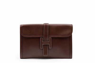 Pochette Jige, borsa in pelle Epsom marrone, 1983