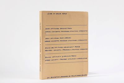 Catalogo della mostra, When attitudes become form. Works-Concepts-Processes-Situations-Informatio...