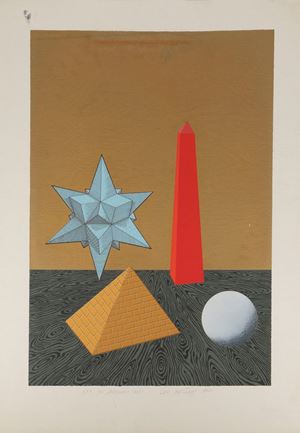 Composition with obelisk