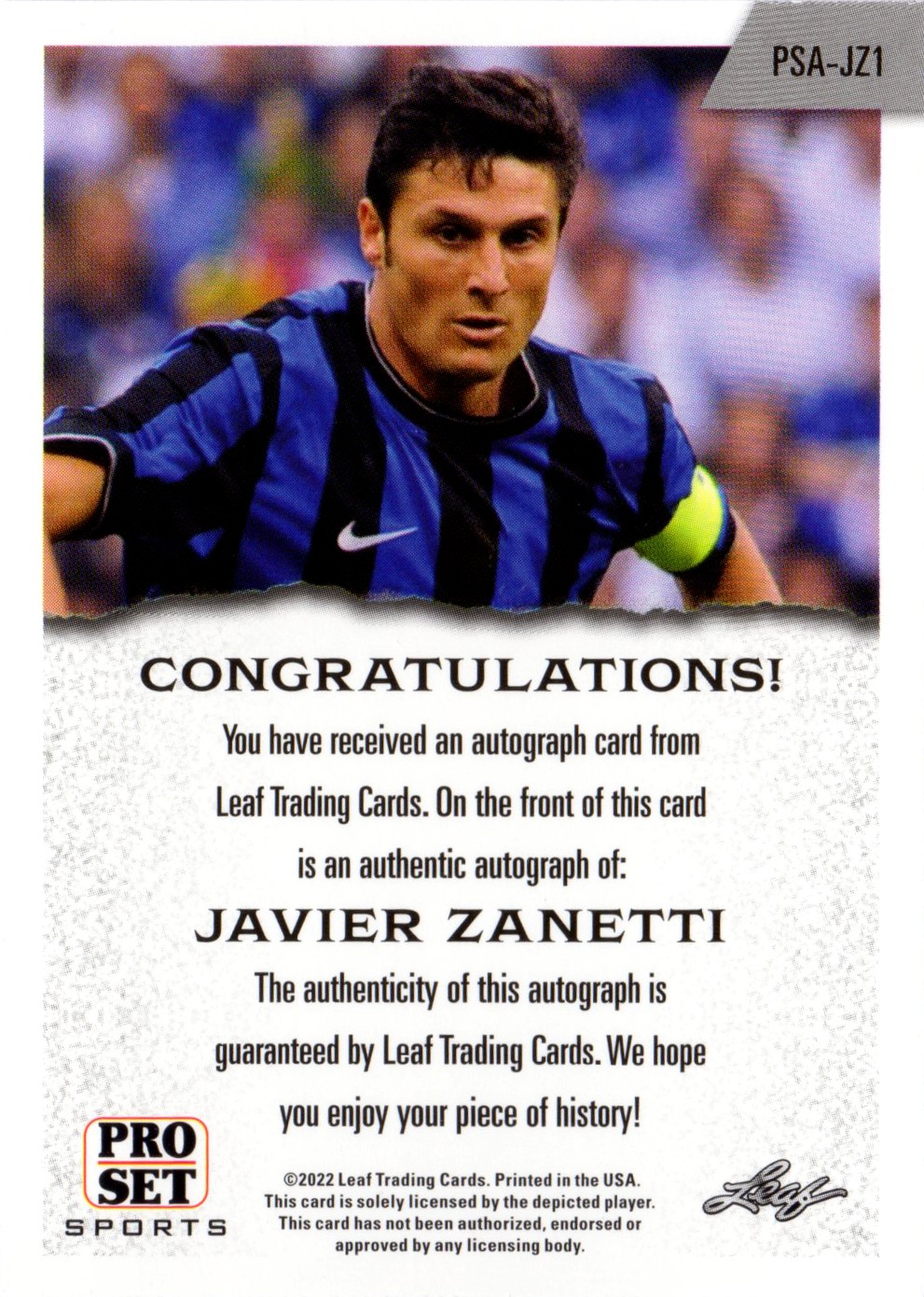 Portafoglio 110 Anni Inter - Autografato da Javier Zanetti - CharityStars