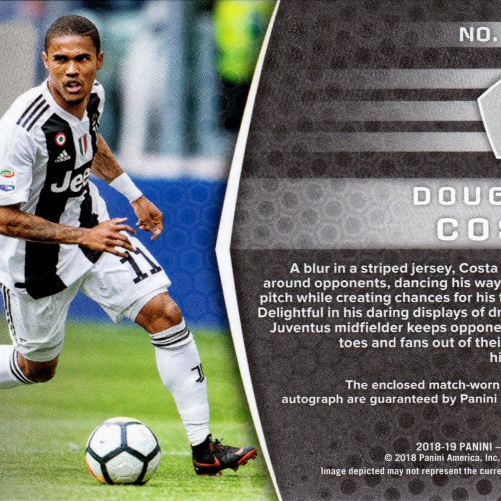 Douglas Costa - Juventus - Panini Treble Patch 8/199, autografo