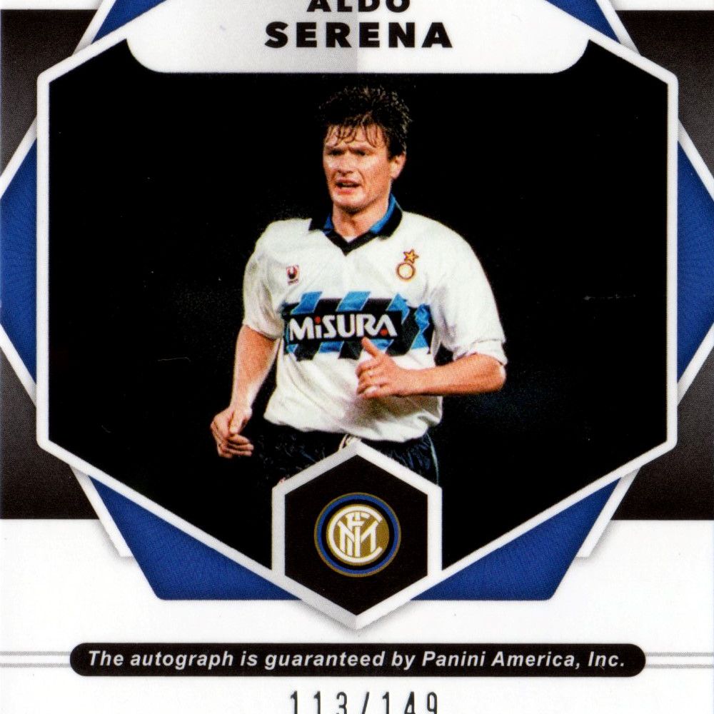 Aldo Serena - Card autografata Panini Obsidian Soccer 113/149