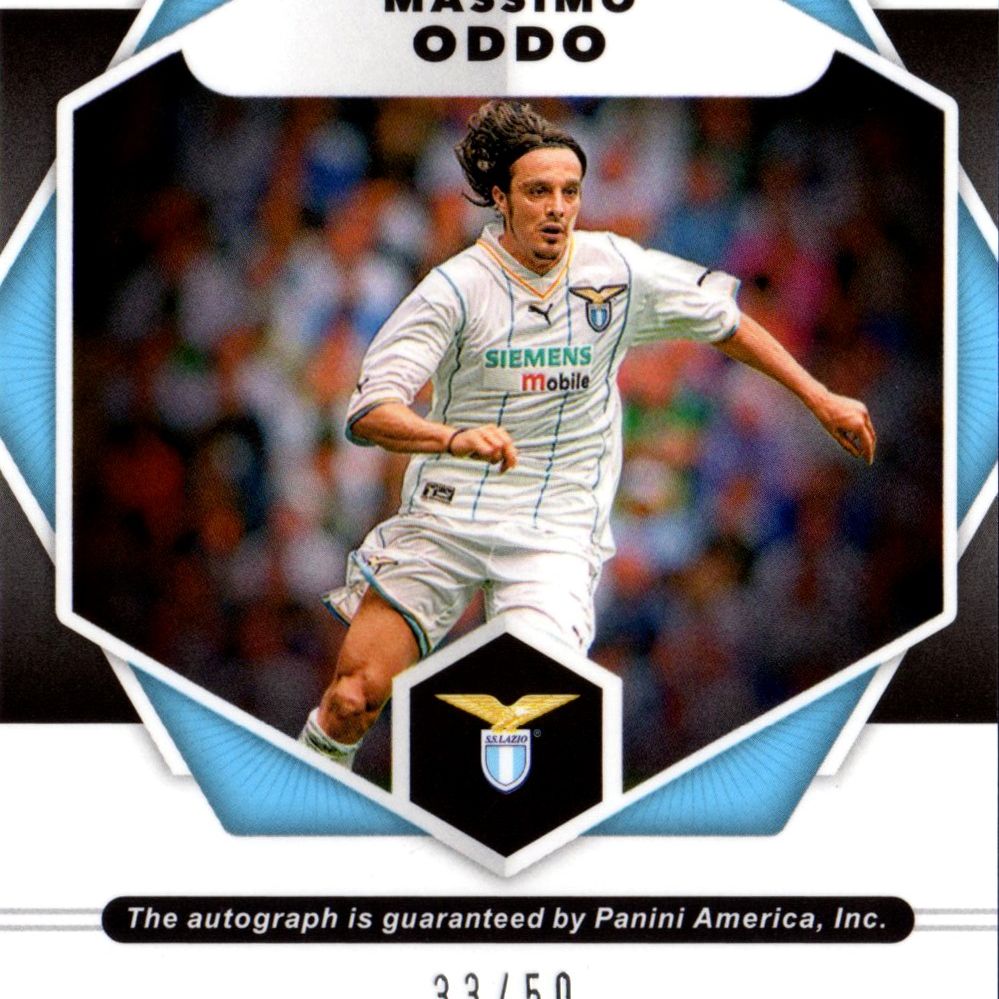 Massimo Oddo - Card autografata Panini Obsidian Electric Etch Orange 33/50