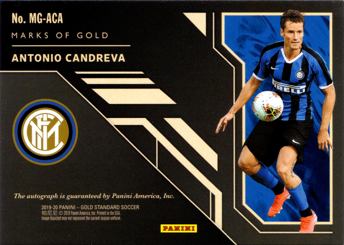 Antonio Candreva - Inter - Gold Standard Soccer Marks Of Gold 28