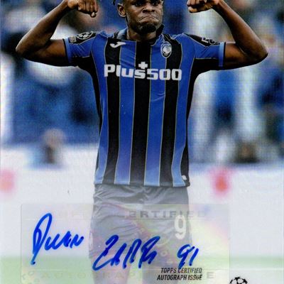 Card autografata Topps Stadium Club Chrome UEFA Refractor