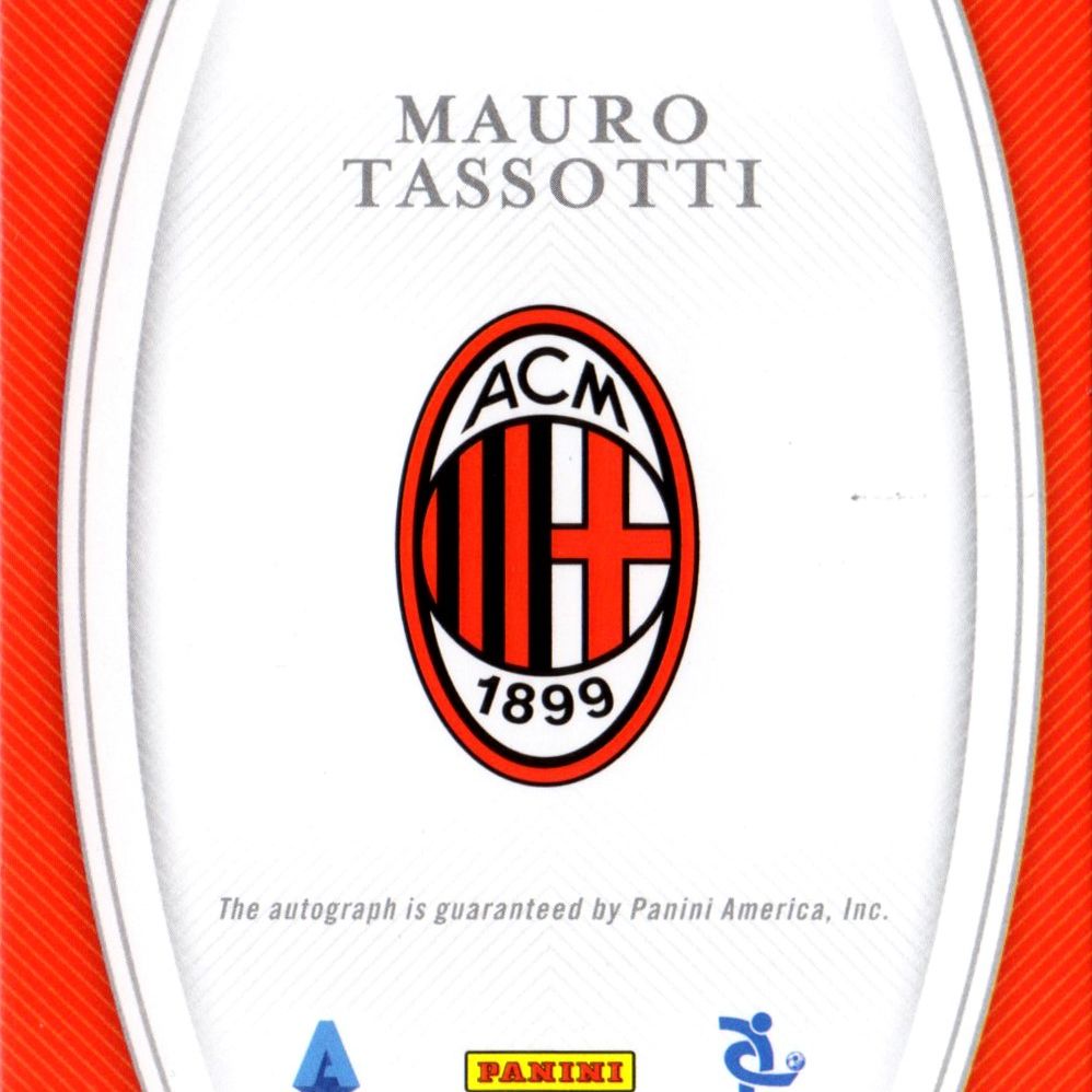 Mauro Tassotti - Card Autografata - Panini Chronicles Treasured Signatures 3/500