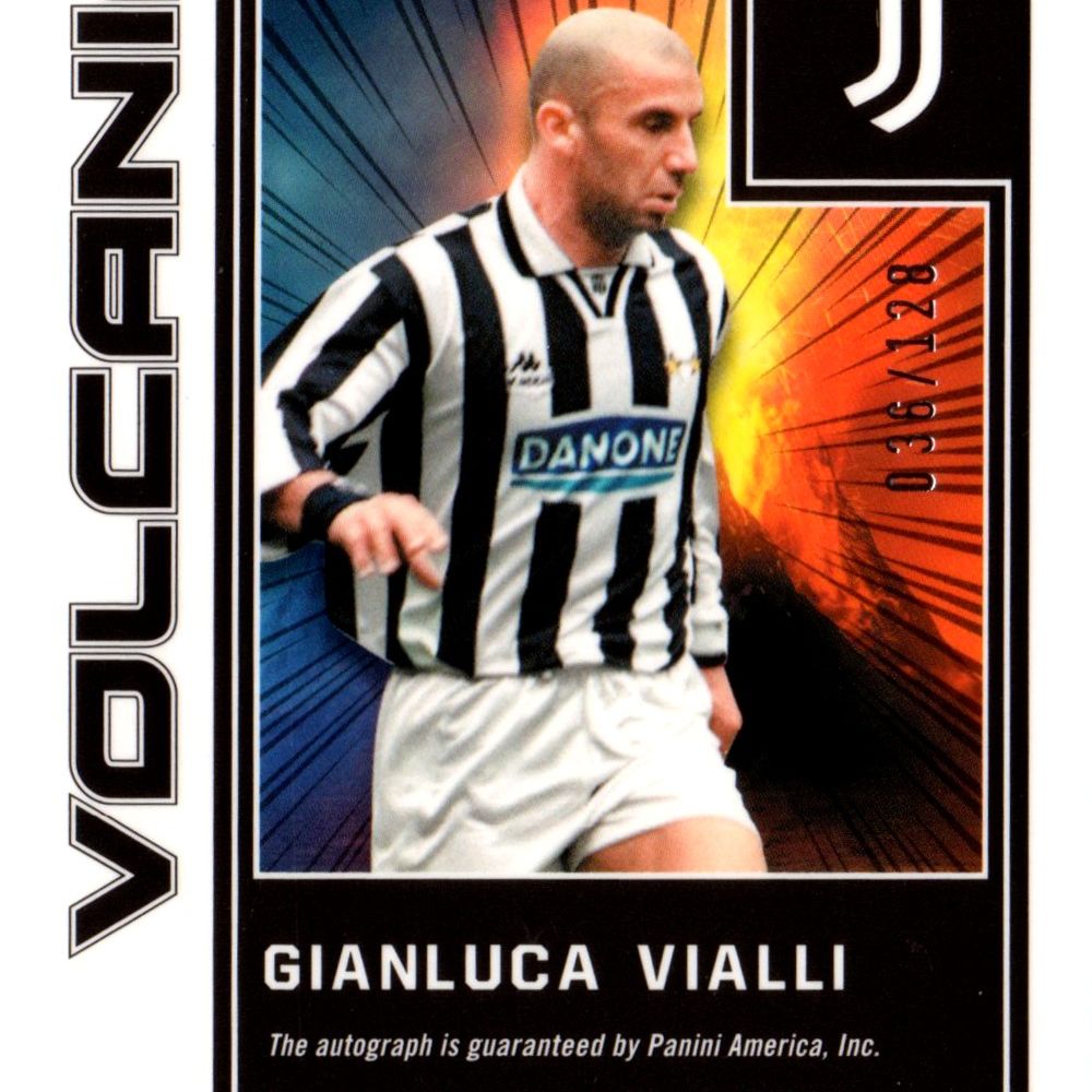 Gianluca Vialli - Card autografata Panini Obsidian Volcanic 36/128
