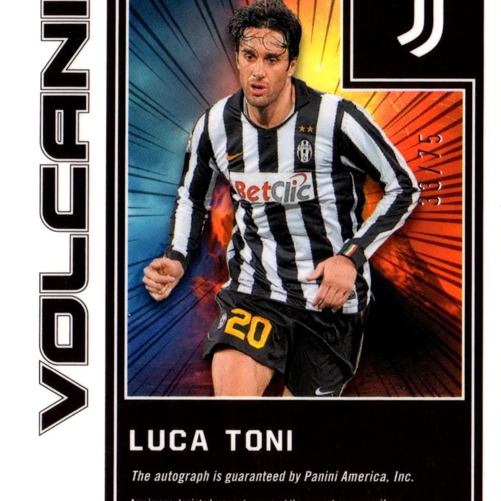 Luca Toni - Card autografata - Panini Obsidian Purple Electric 33/75