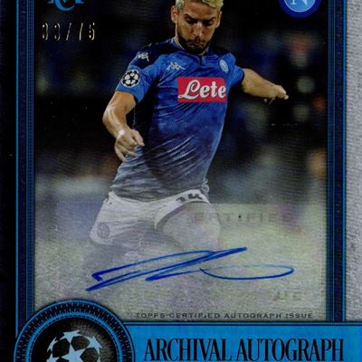 Card autografata Topps Uefa Champions League, tiratura 33/75