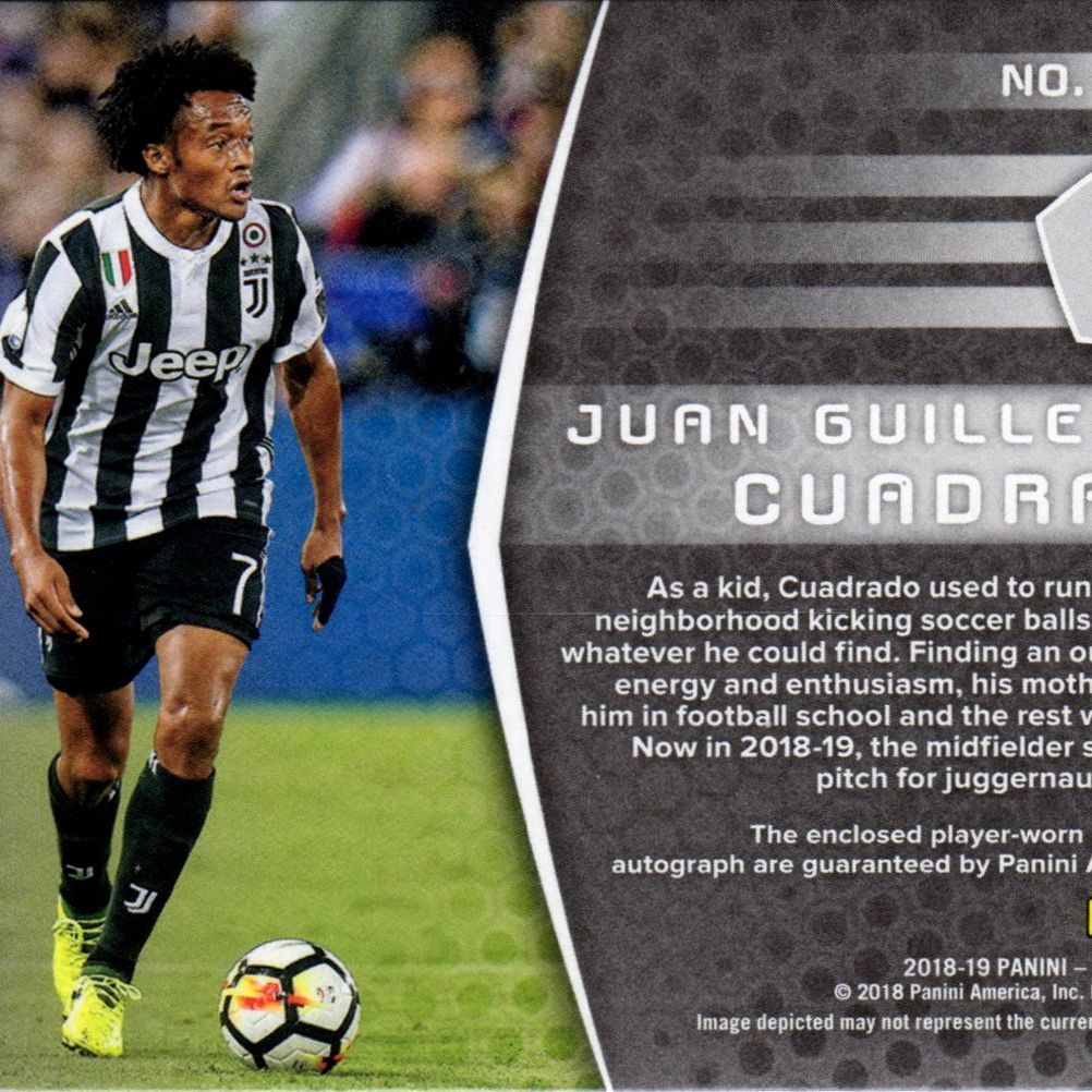 Juan Cuadrado - Card Autografata Panini Treble Dynamic Jersey 91/149