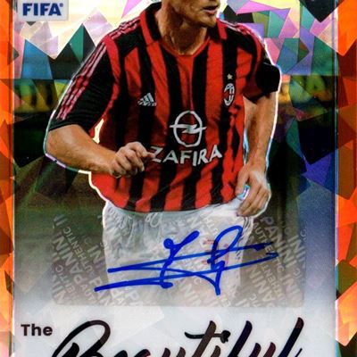 Card autografata Panini Donruss Orange Cracked Ice