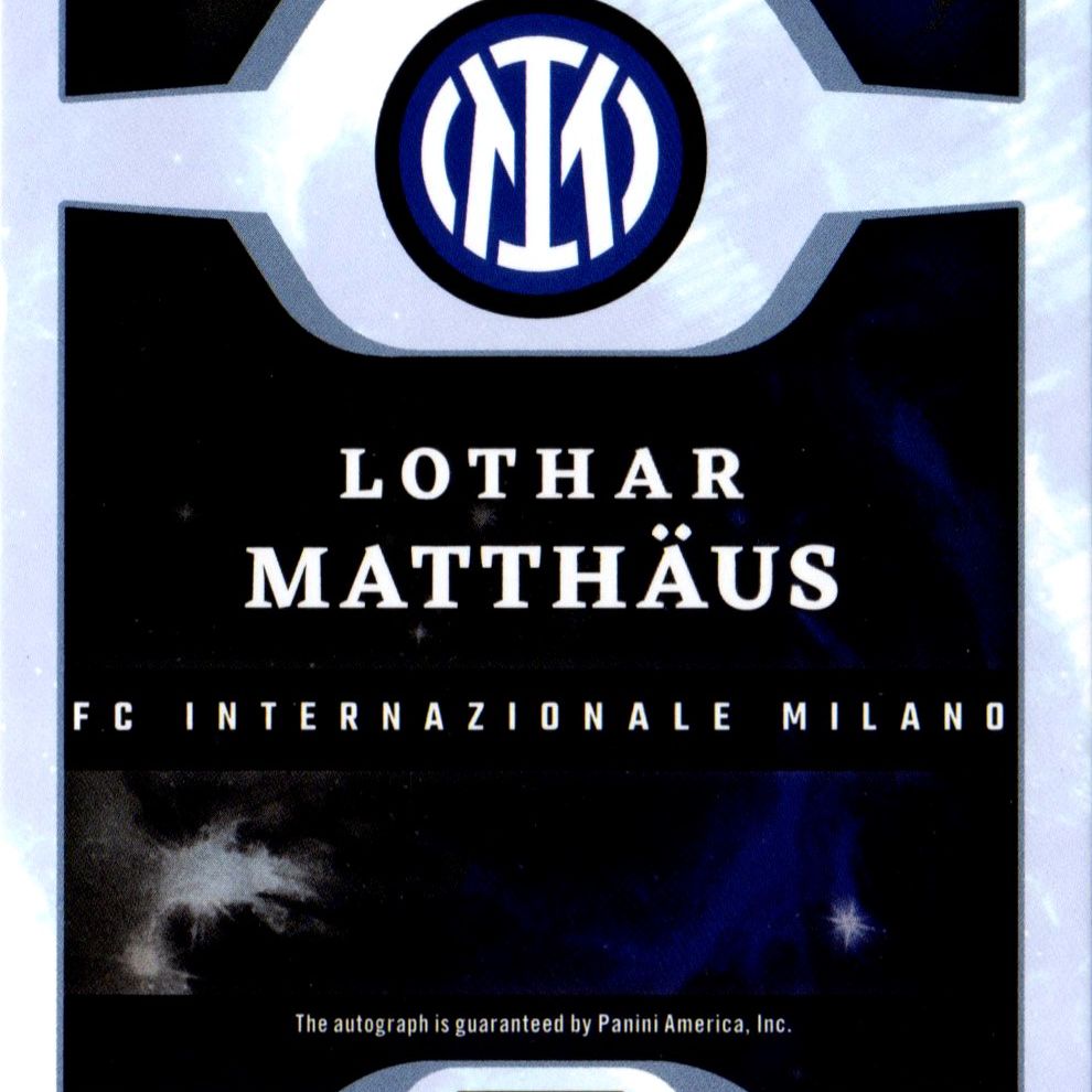 Lothar Matthaus - Card autografata Serie A 282/299