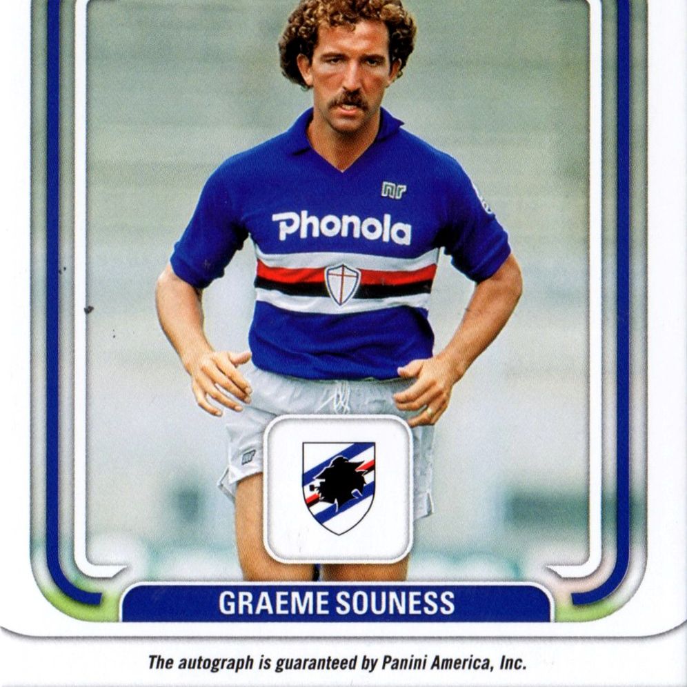 Graeme Souness - Card autografata Panini Chronicles Contenders 2023, tiratura 4/79