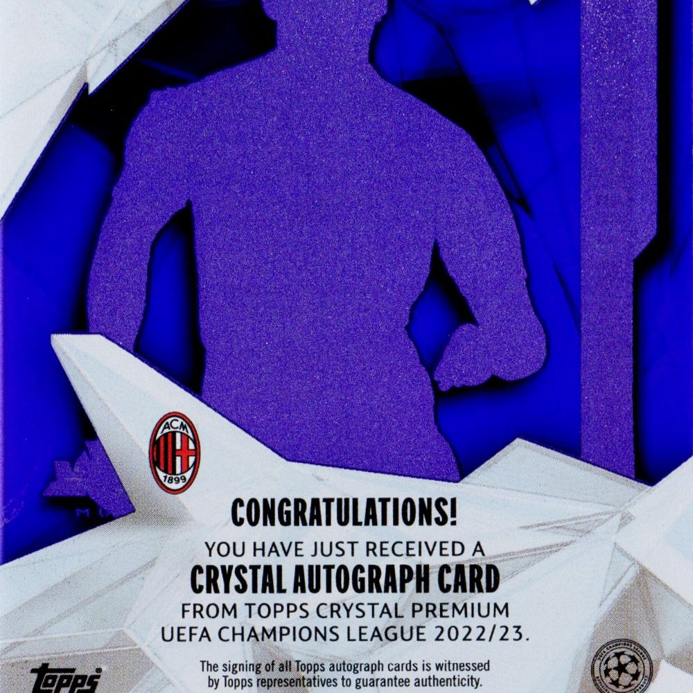 Rafael Leao - Card autografata Topps Crystal Premium UEFA Champions League Purple Rainbow 94/99