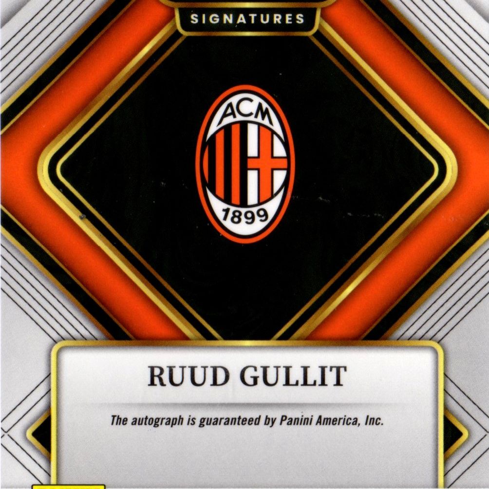 Ruud Gullit - Card autografata Panini Select Serie A, 2023