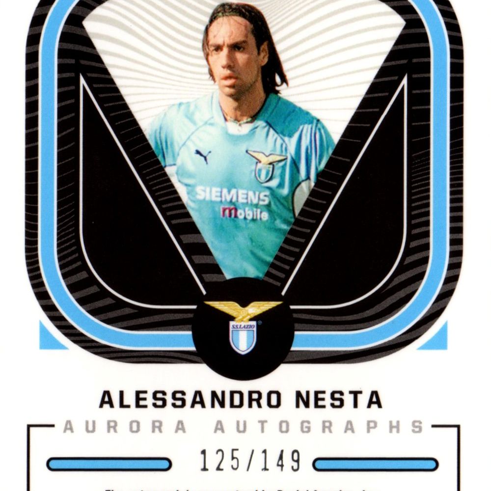 Alessandro Nesta - Card Autografata Panini Obsidian Prizm Refractor 125/149