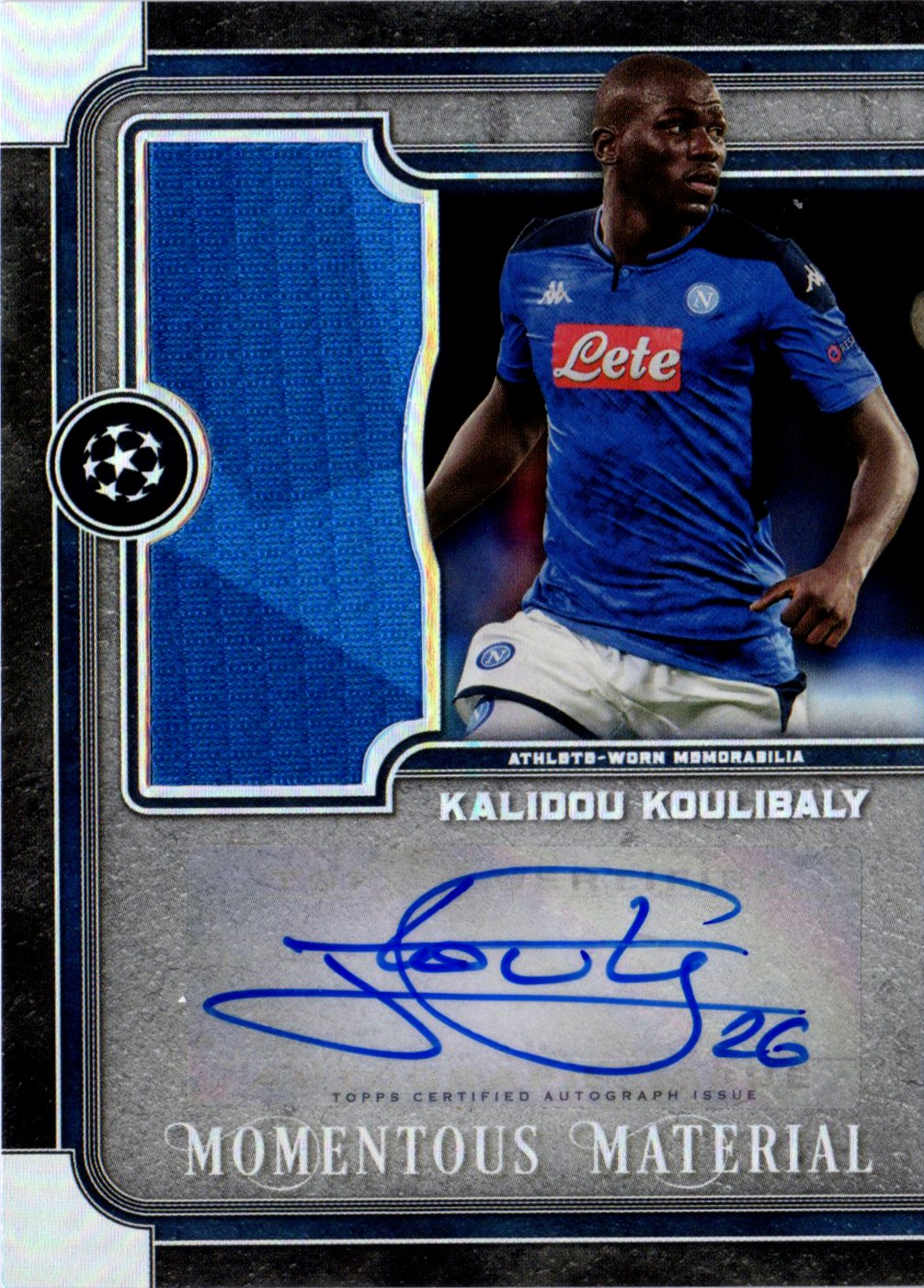 Kalidou Koulibaly - Napoli - Topps Museum Momentous Material 