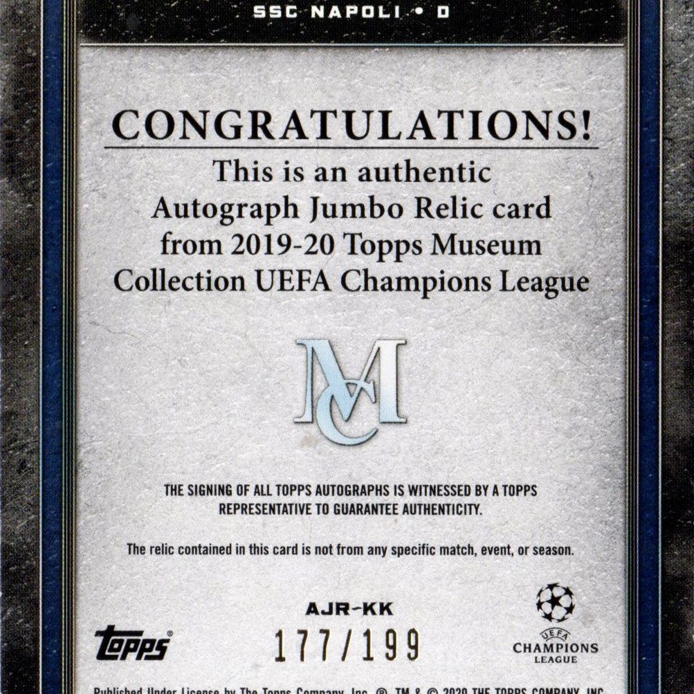 Kalidou Koulibaly - Card autografata Topps 177/199