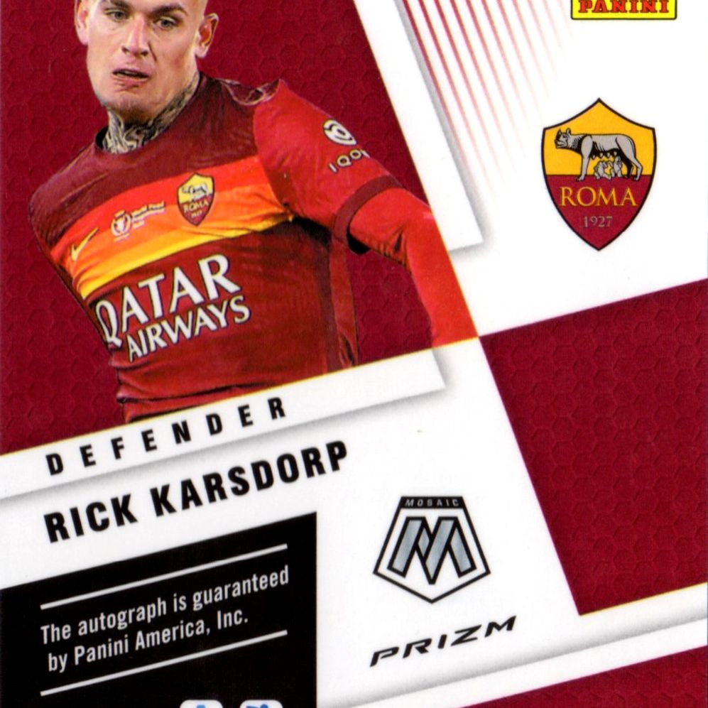 Rick Karsdorp - Card autografata Panini Mosaic Prizm Soccer, 2020