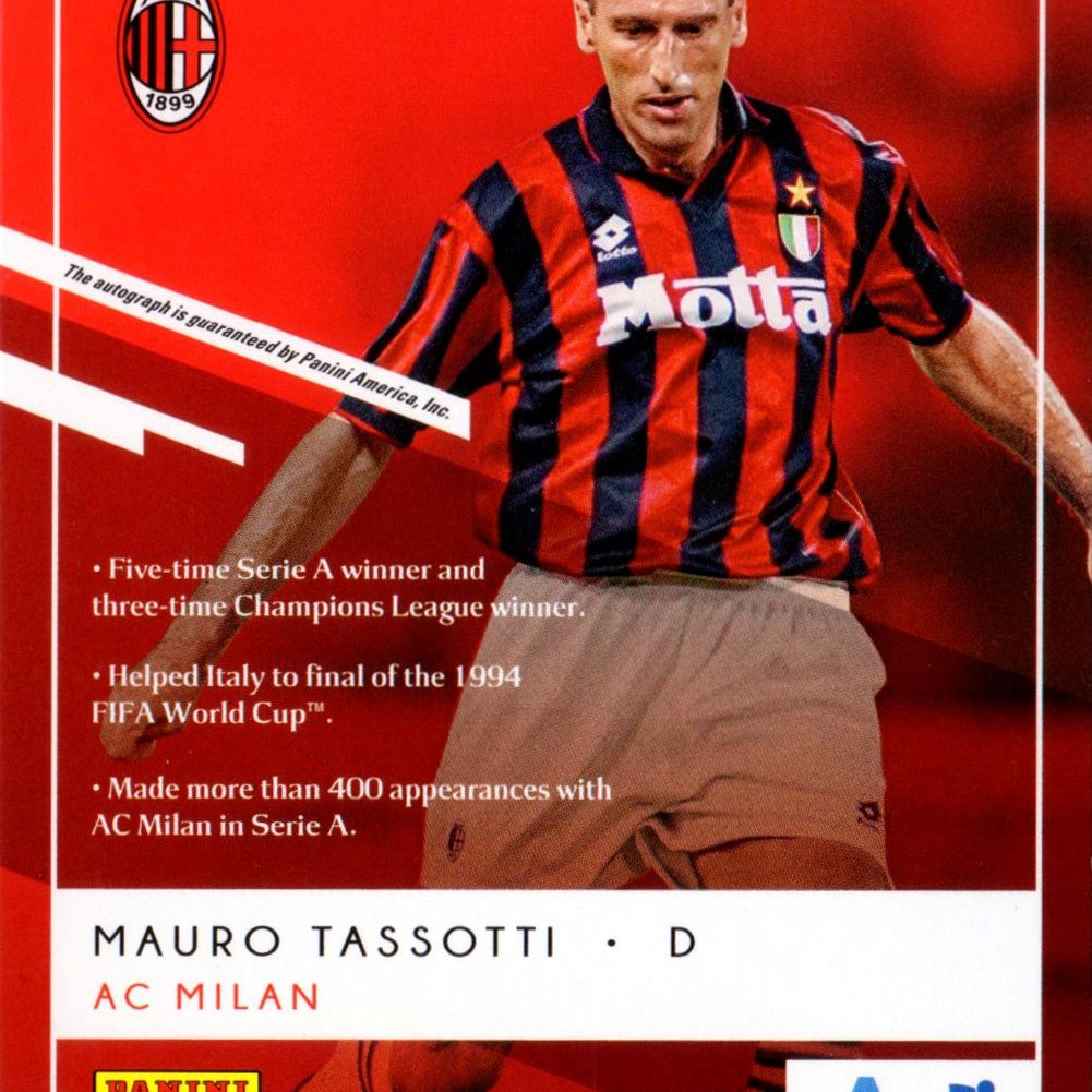 Mauro Tassotti - Card autografata - Panini Chronicles Elite