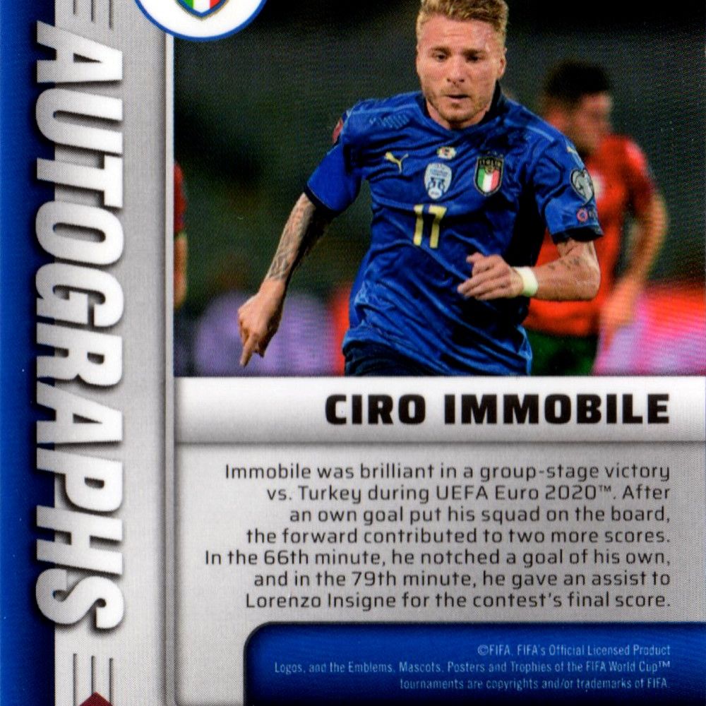 Ciro Immobile - Card autografata Panini Mosaic FIFA Road to World Cup, 2021