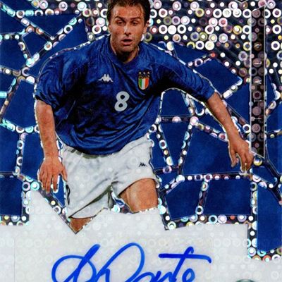 Card autografata Panini Mosaic UEFA Euro Scripts Disco Prizm
