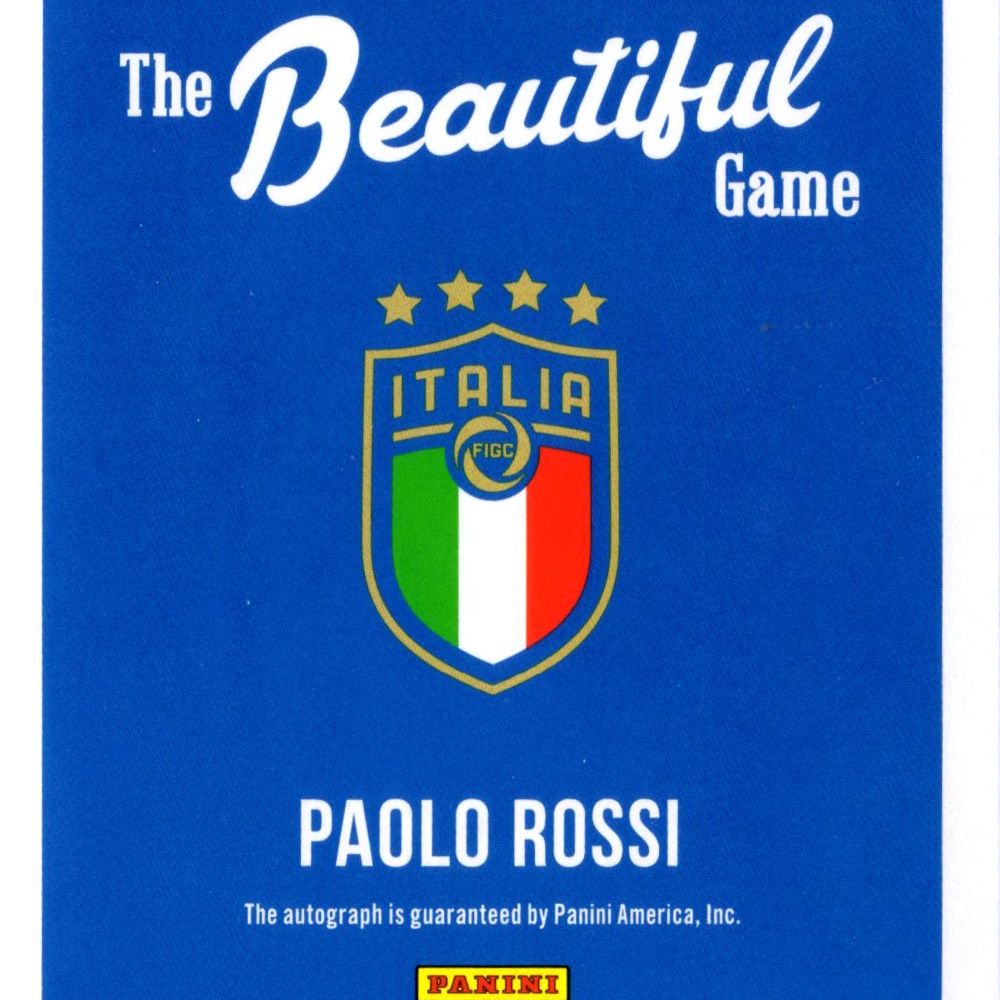 Paolo Rossi - Card autografata - Panini Donruss Soccer Beautiful Game, 2021