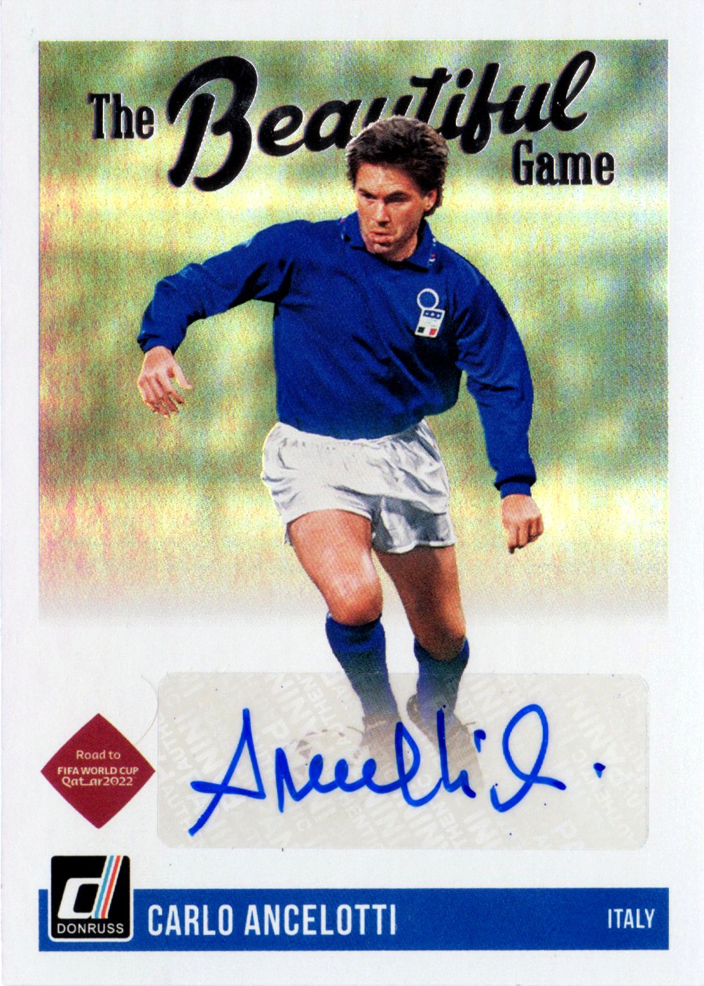 Carlo Ancelotti The Beautiful Game Autograph SSC Napoli /10 Panini