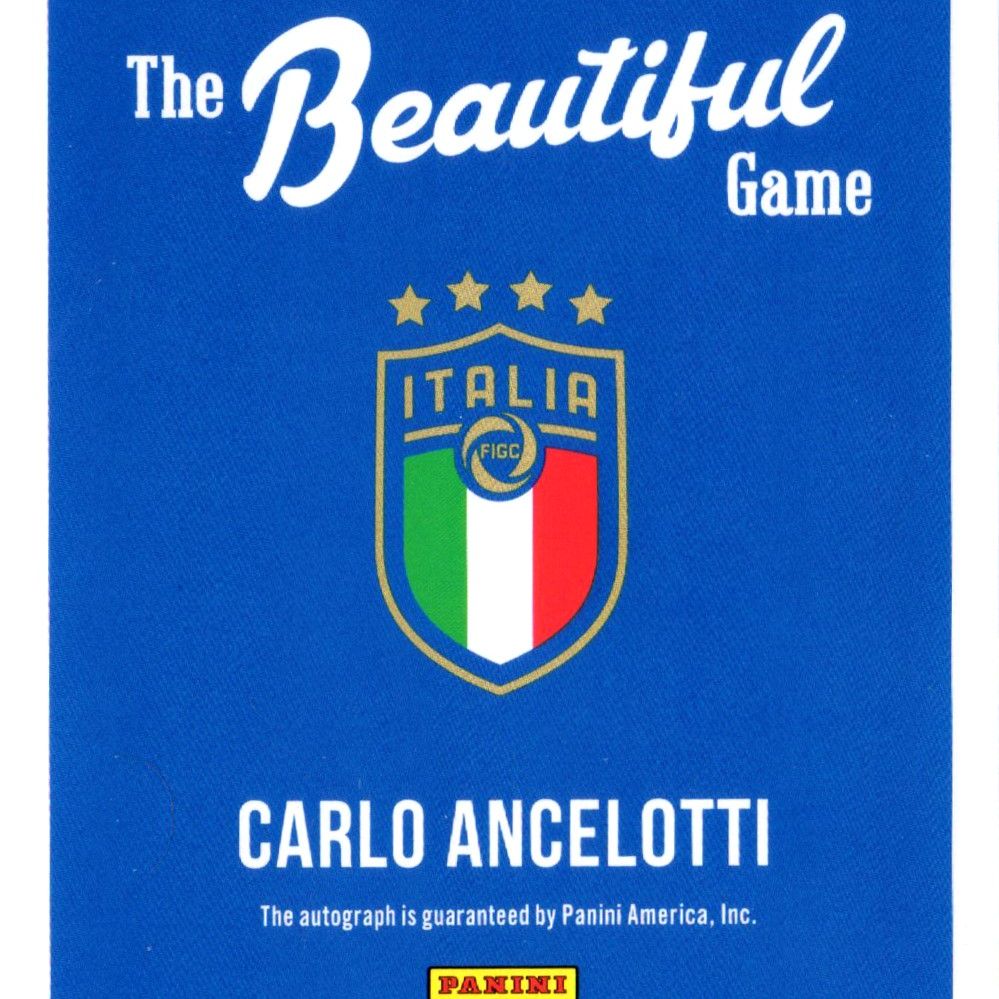Carlo Ancelotti - Card autografata - Panini Donruss The Beautiful Game