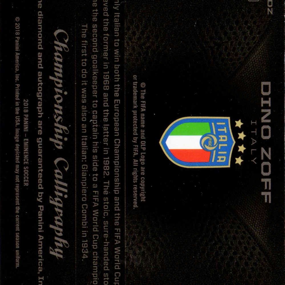 Dino Zoff - Card autografata con diamante 6/10