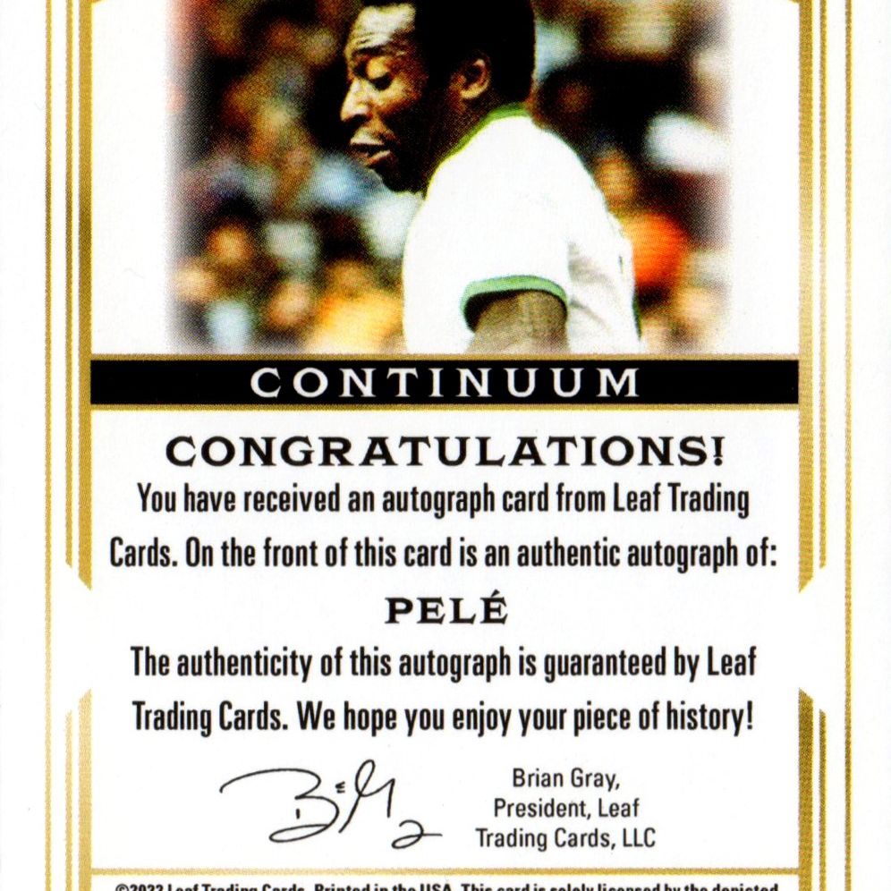 Pelé - Leaf Continuum 60/199, Card Autografata