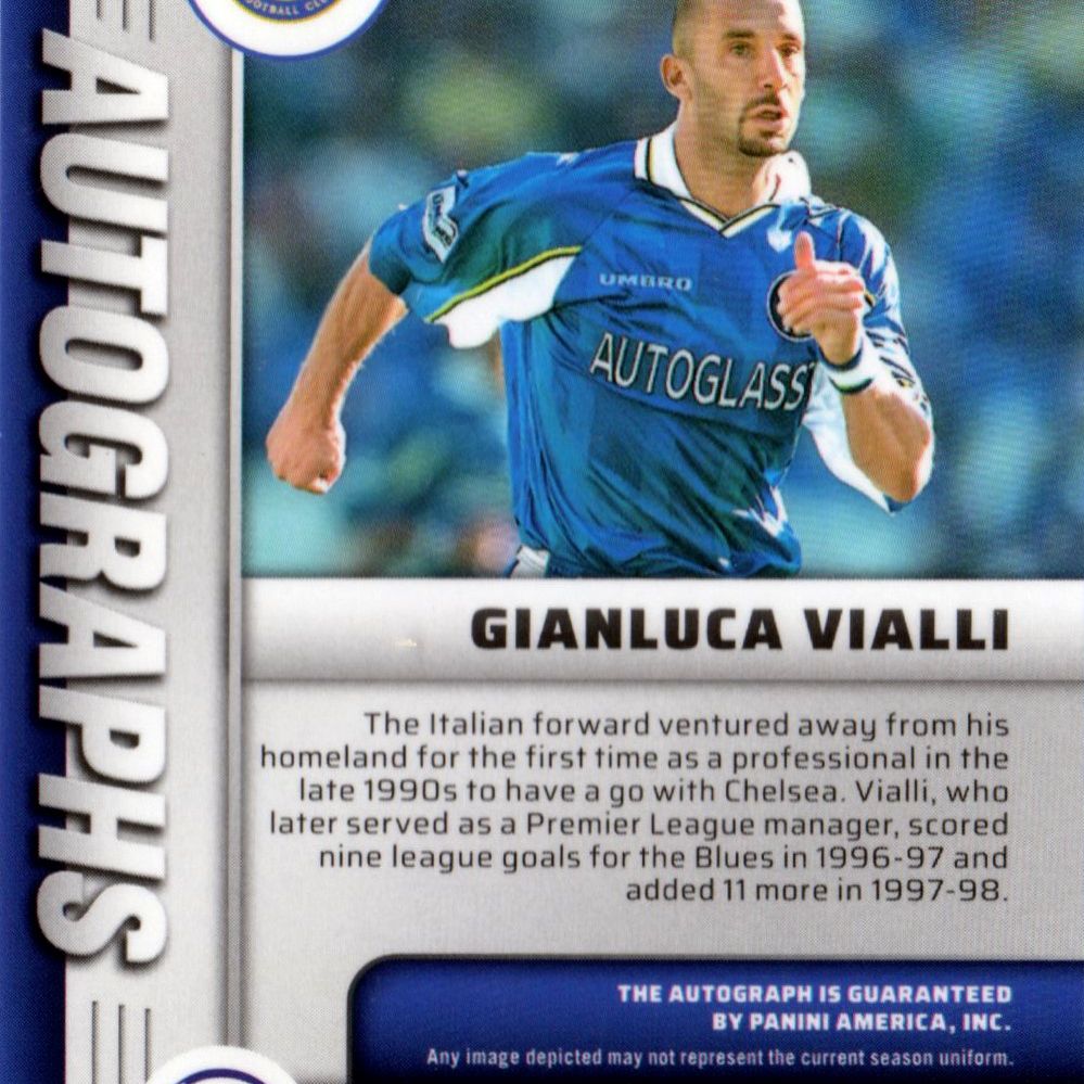 Gianluca Vialli - Card autografata - Panini Mosaic Prizm 2021
