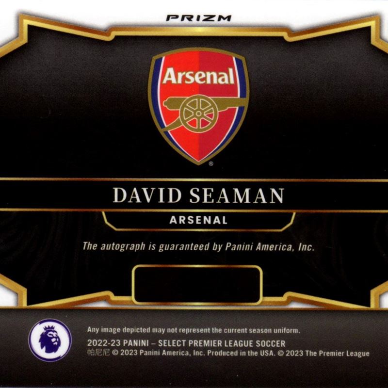 2022-23 David Seaman Panini Select Pitchside Silver Arsenal