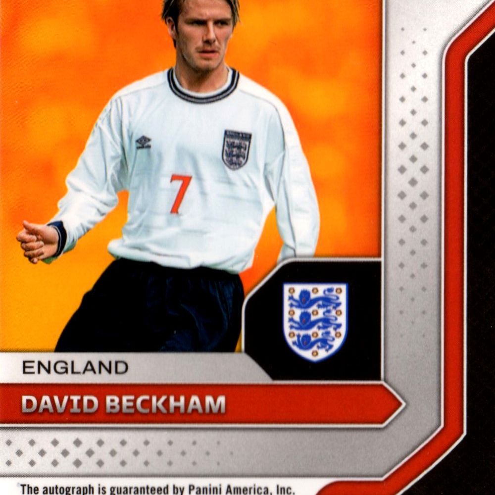 David Beckham - Card autografata World Cup International Ink