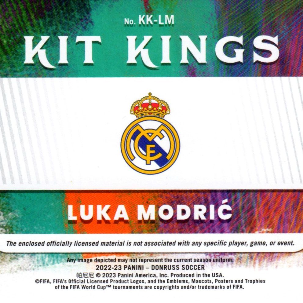 Luka Modric - Card Relic Panini Donruss Kit Kings Patch 2023