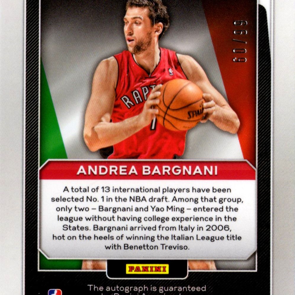 Andrea Bargnani - Panini Chronicles Prizm National Pride Signatures 60/99