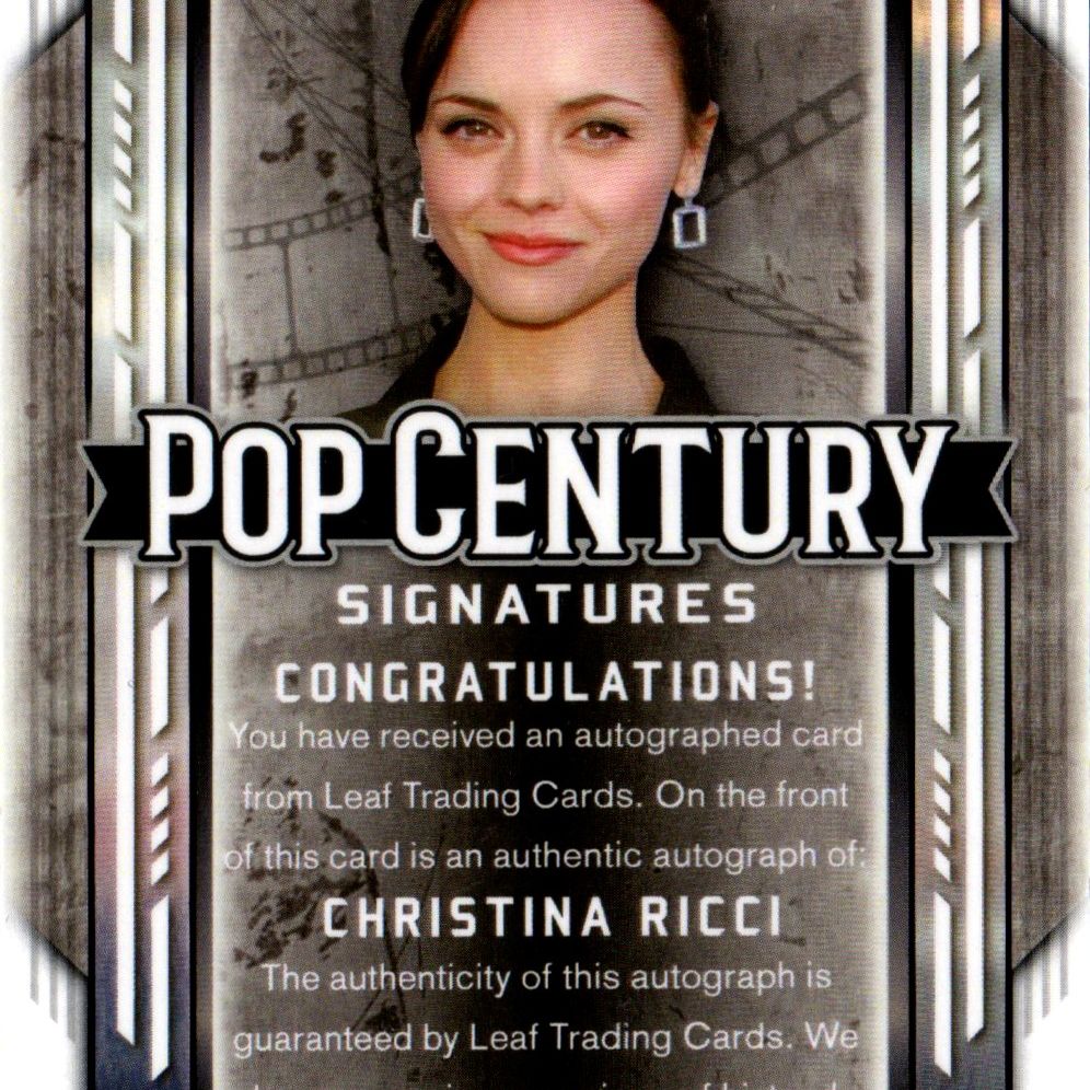 Christina Ricci - Leaf Pop Century Purple Rainbow, carta autografata, tiratura 11/20 (2021)
