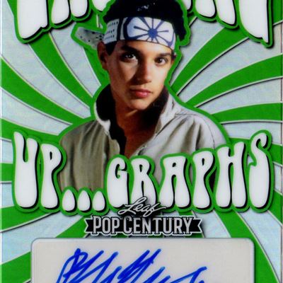 Card autografata Leaf Pop Century Metal Growing Up Graphs Green, tiratura 3/5