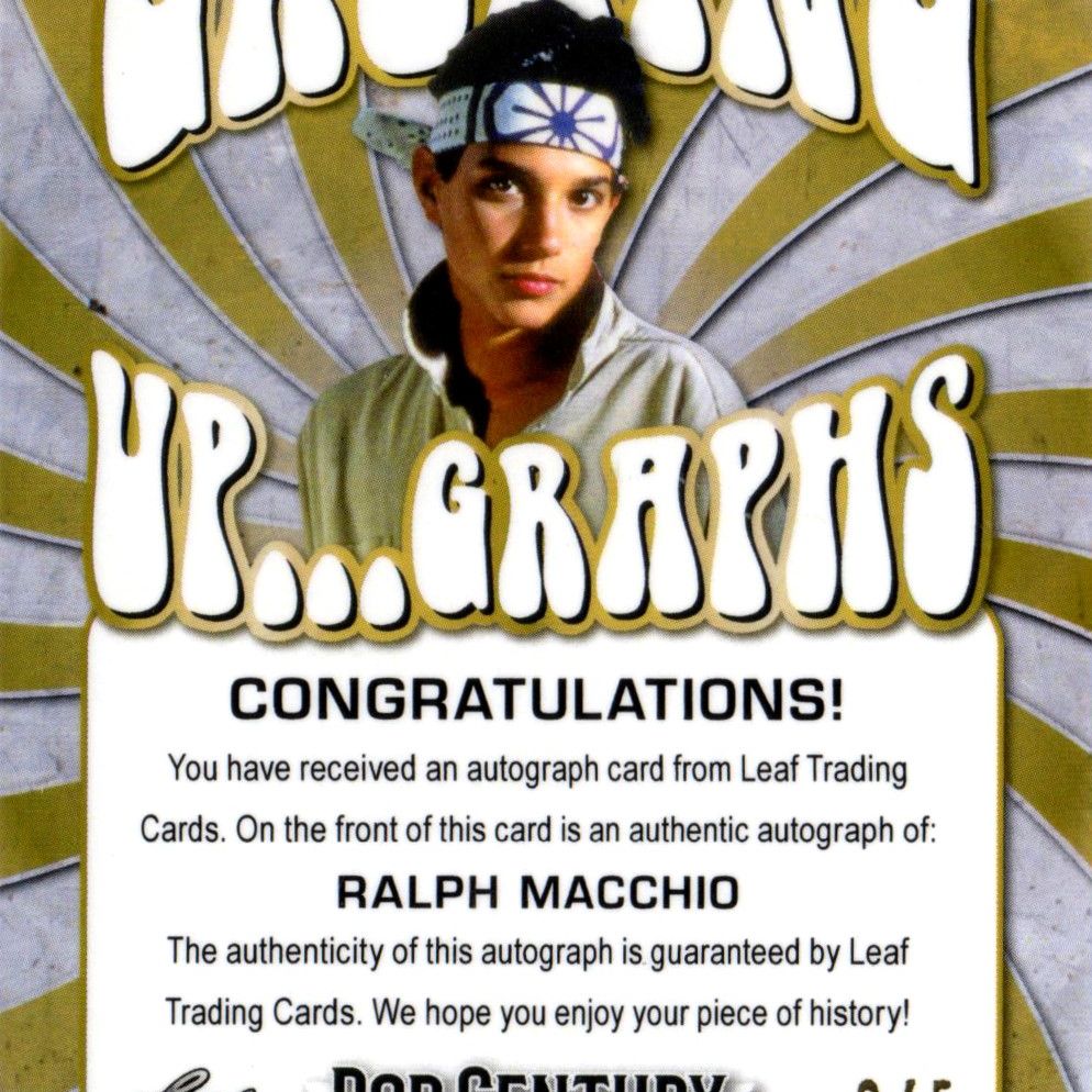 Ralph Macchio - Card autografata Leaf Pop Century Metal Growing Up Graphs Green, tiratura 3/5