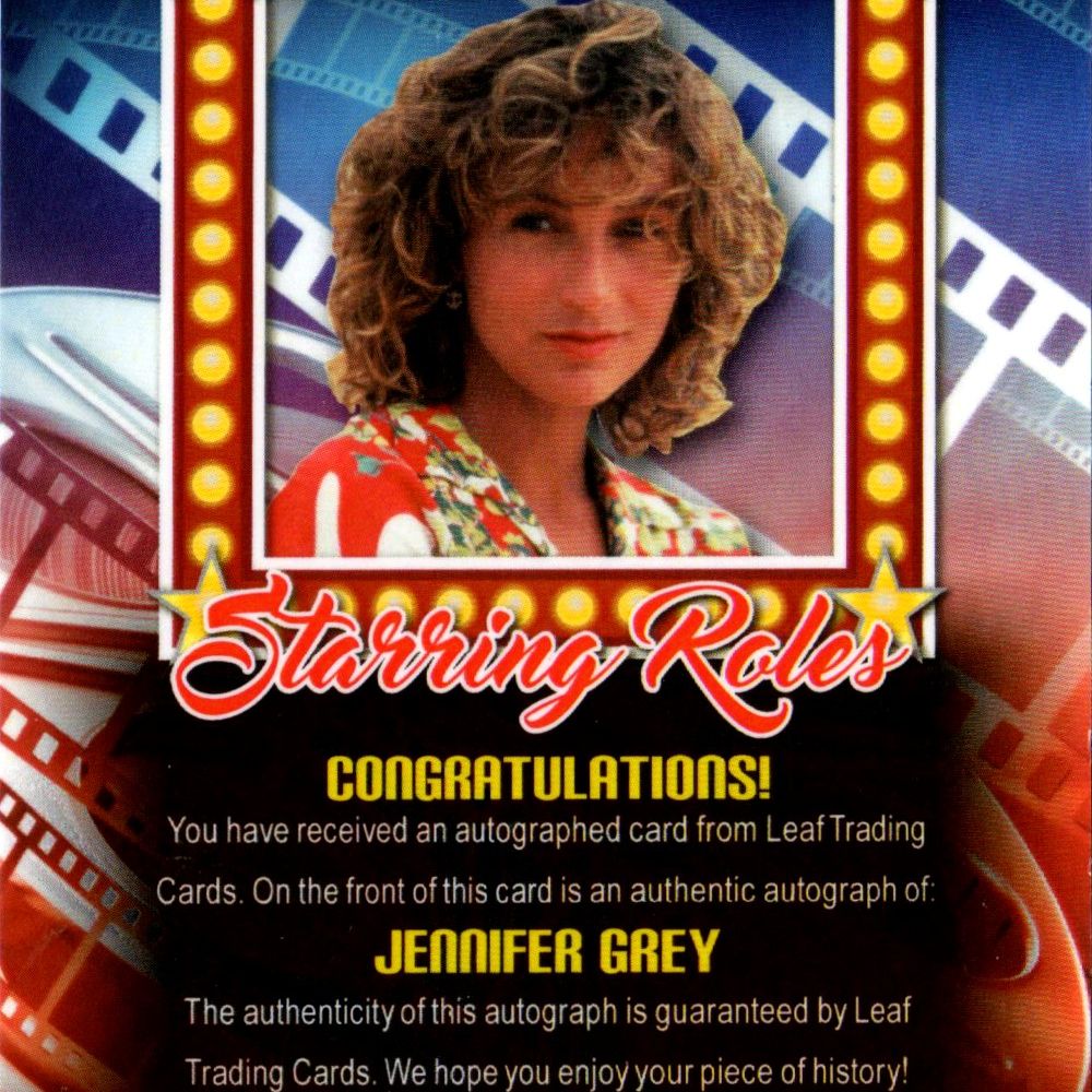 Jennifer Grey - Card autografata – Leaf Pop Century Starring Roles 3/20