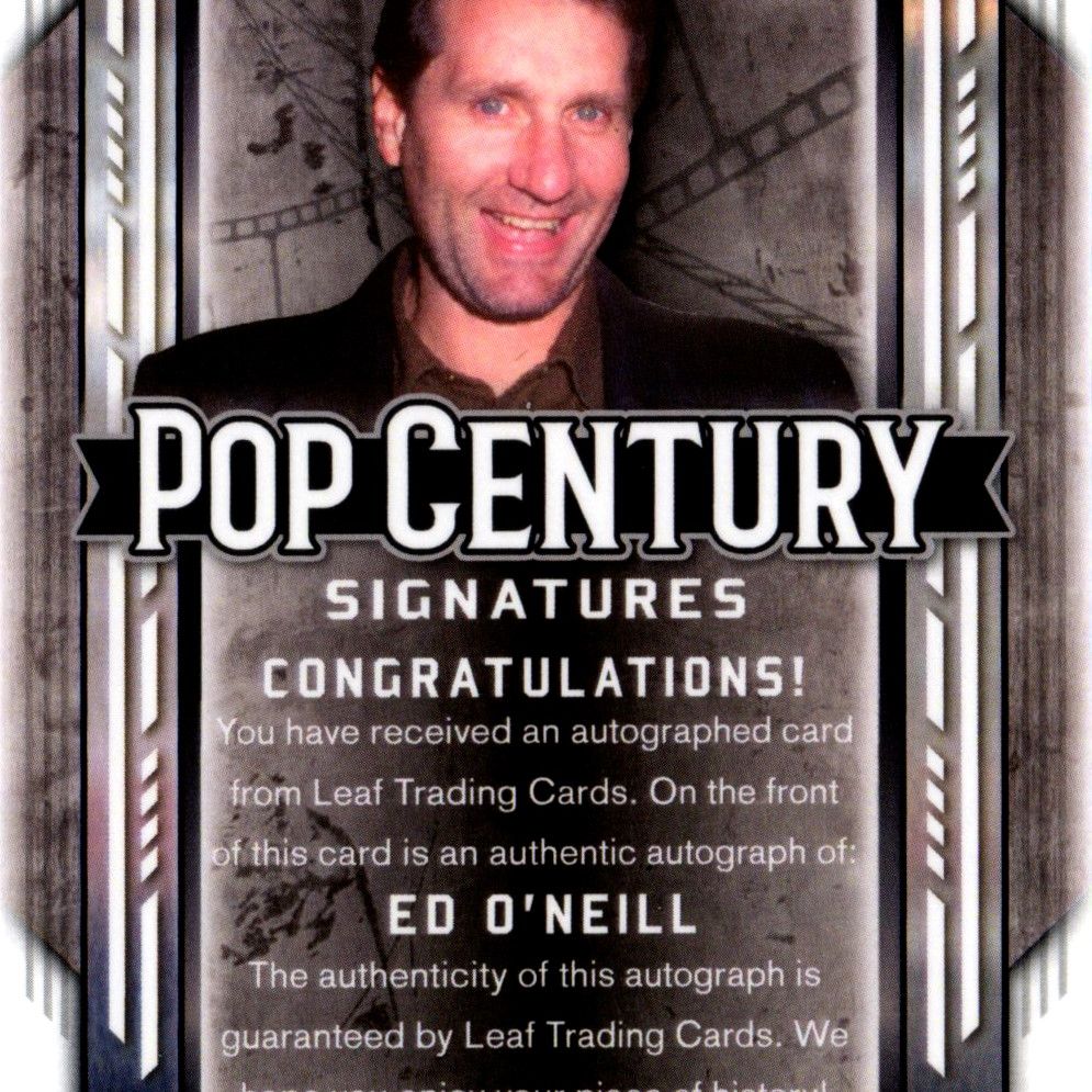 Ed O’neill - Leaf Metal Pop Century Pink Rainbow 12/15, card autografata