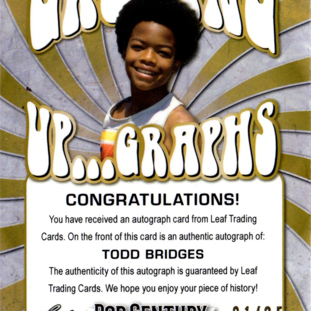Todd Bridges - Leaf Metal Pop Century Blue Wave Growing Auto 21/25