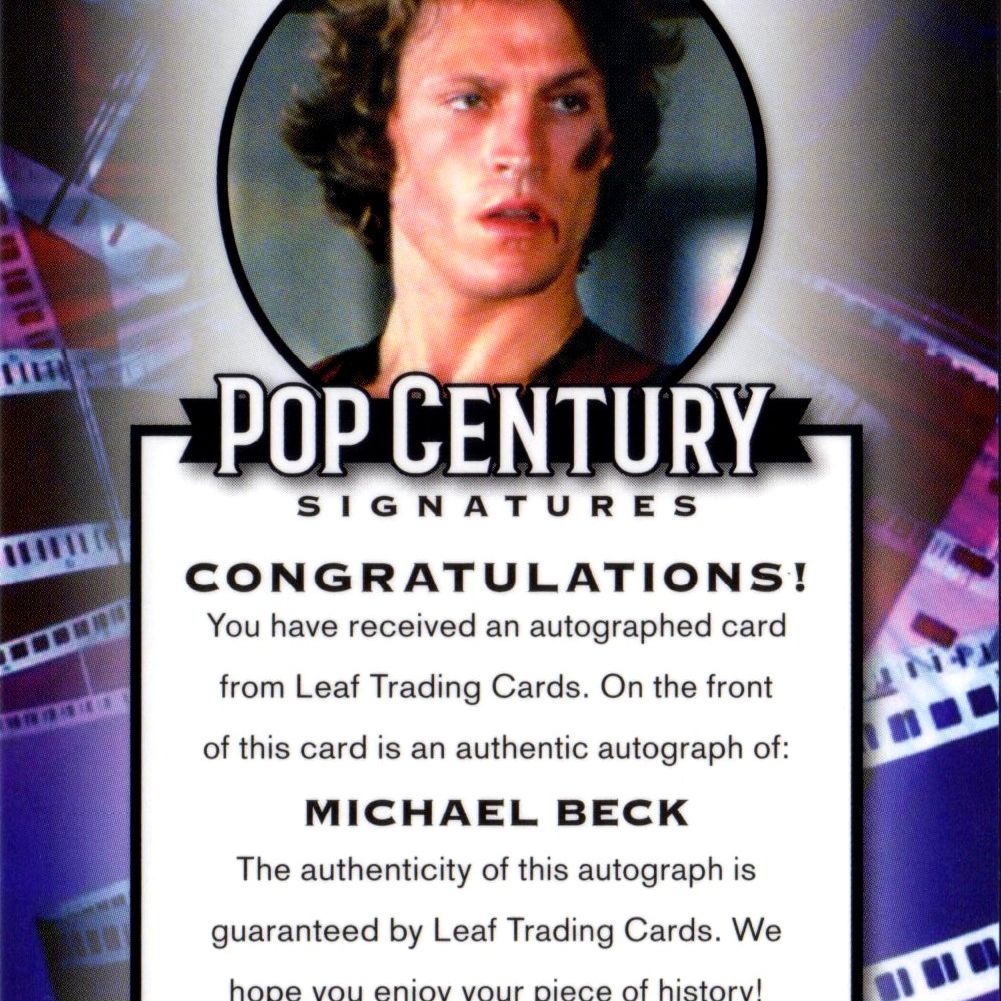 Michael Beck - Leaf Pop Century Silver Refractor Prizm, autografo del 2019