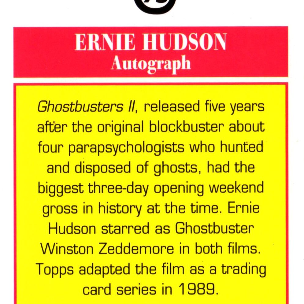 Ernie Hudson - Topps 75th Anniversary Rainbow Foil, card autografata