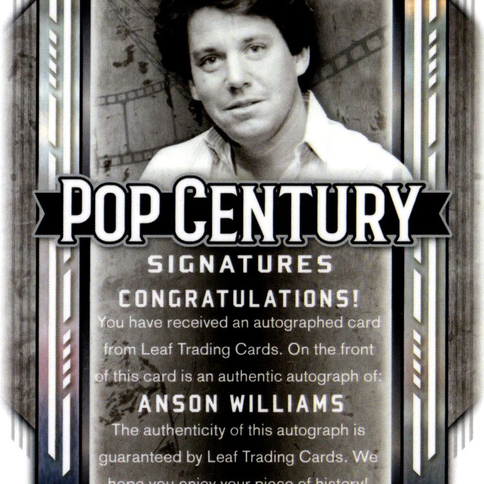 Anson Williams - Leaf Pop Century Signatures Auto 15/25