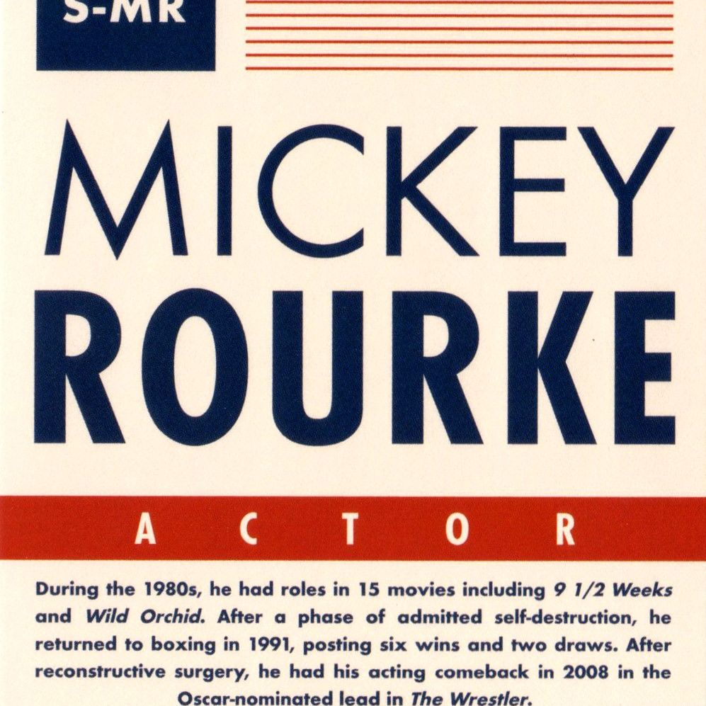 Mickey Rourke - Card autografata - Panini Americana, 2015