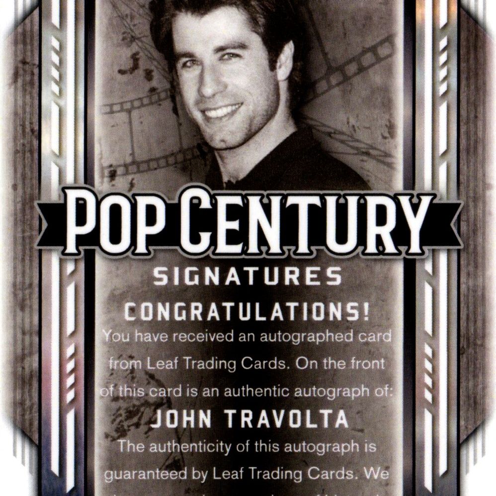 John Travolta - Card autografata Leaf Pop Century Crystal Refractor 19/20