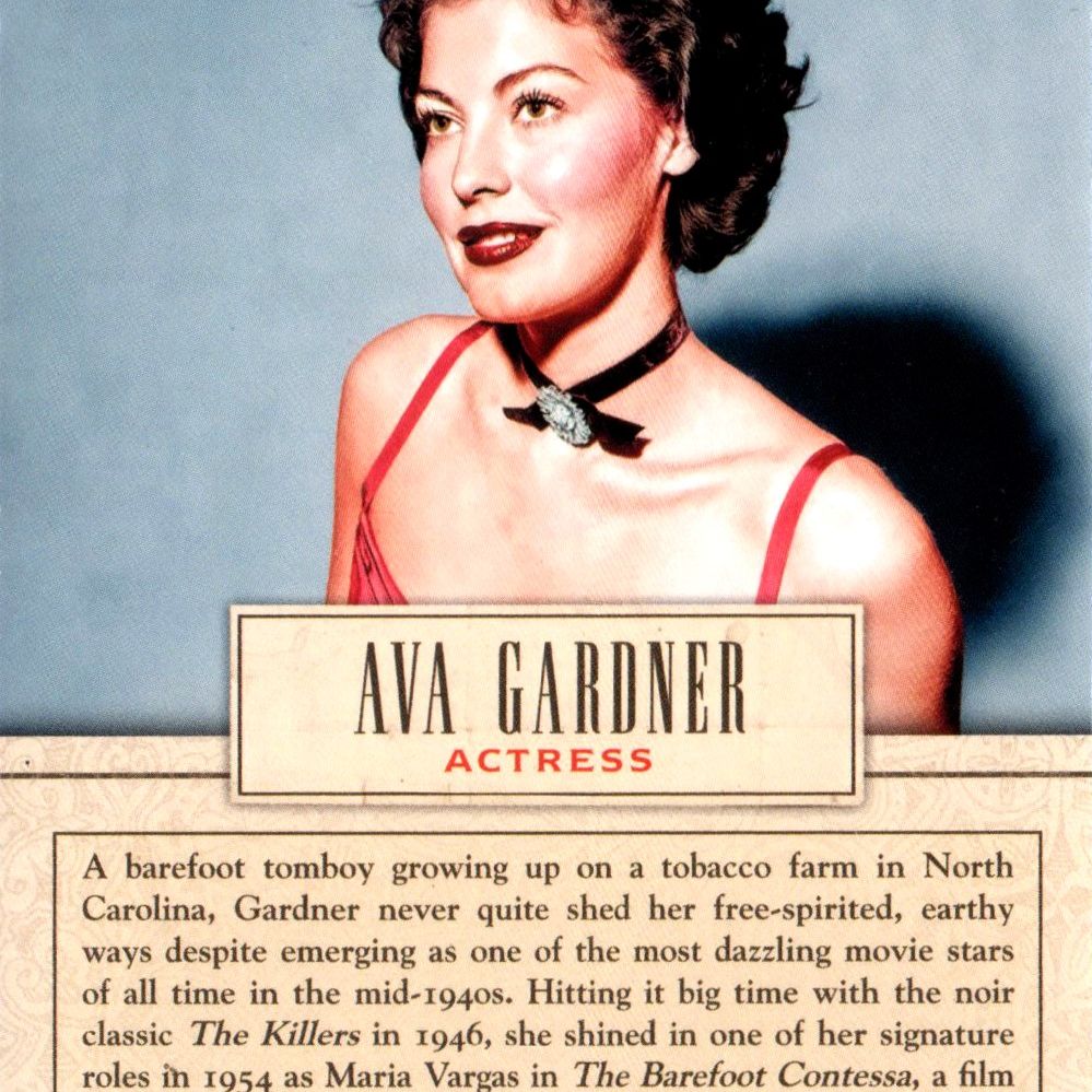 Ava Gardner - Card Relic con frammento di abito, certificata Panini America 2013