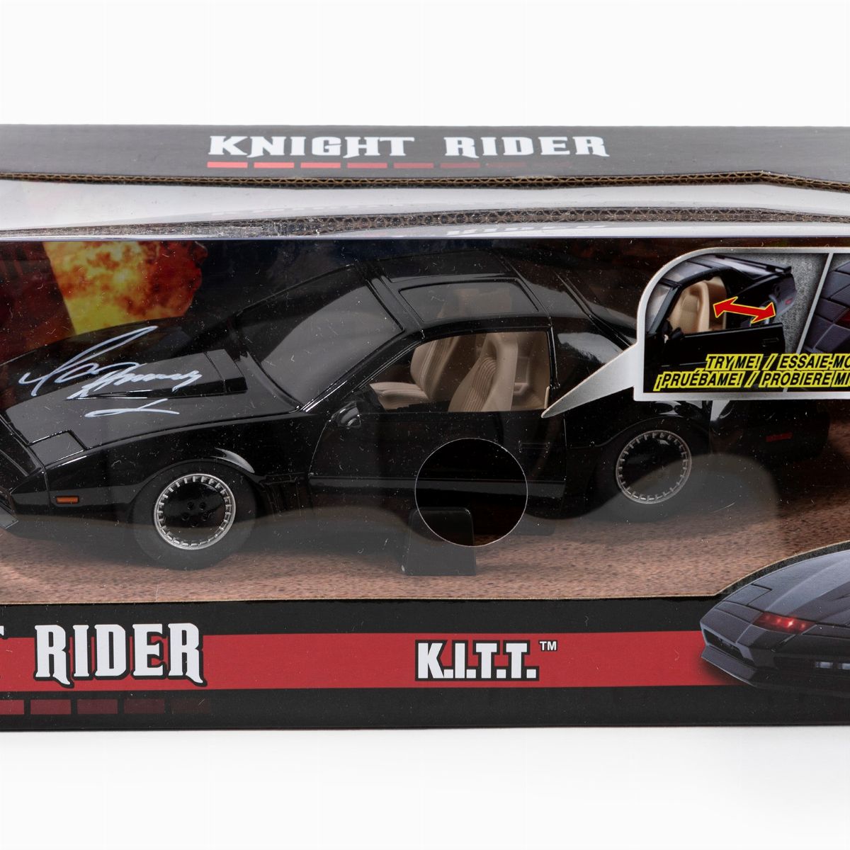 David Hasselhoff - Modellino della Supercar (KITT) autografato