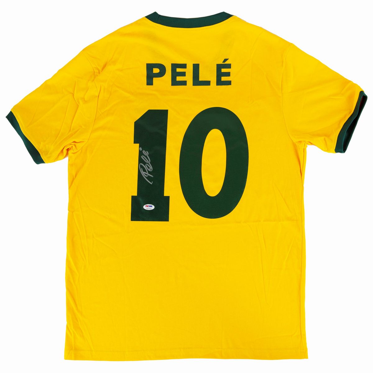 Pelé - Maglietta del Brasile, autografata e certificata PSA